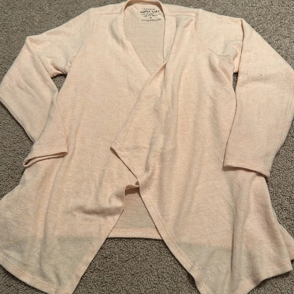 Torrid Super Soft Plush Drape Front Cardigan Cascading Pink Size Large 0 - Picture 3 of 5